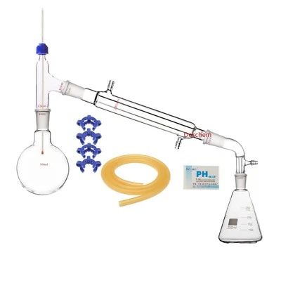 500ml,24/40,Glass Distillation Apparatus,Vacuum Kit 250ml Erlenmeyer Flask - Image 1 of 4