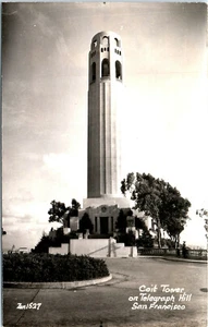 RPPC Coit Tower on Telegraph Hill San Francisco CA Real Photo Postcard - Picture 1 of 2