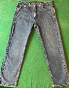Levis 505 Jeans Mens 33x30 Straight Leg Denim Blue Soft Cotton Blend - Picture 1 of 12