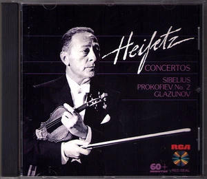 Jascha HEIFETZ SIBELIUS PROKOFIEV GLAZUNOV Violin Concerto MUNCH HENDL RCA CD 86 - Picture 1 of 1
