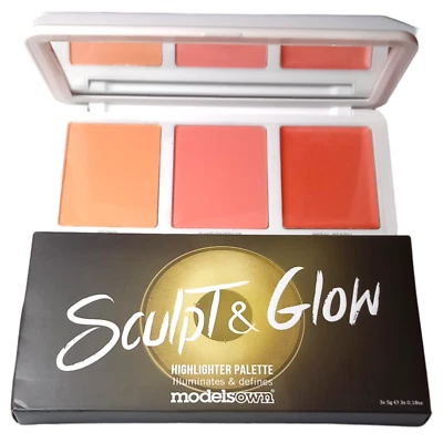 Models Own Sculpt and Glow Highlighter Palette 04 Peach Spotlight - Image 1 of 4