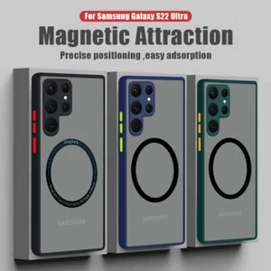 For Samsung S25 S24 S23 S22 Ultra S21 FE A55 Magnetic Matte Case Magsafe Cover - Picture 1 of 28