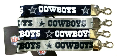 Dallas Cowboys Wristlet Lanyard Keychain Holder Clip Cover