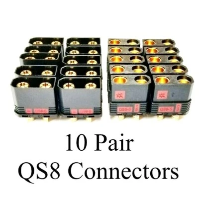 RCP-QS8 Connectors Anti Spark 10 PAIRS (10 Male) (10 Female) High Amp - Image 1 of 4