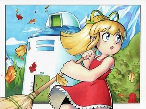 ORIGINAL Mega Man - Roll 9x12 Ink and Marker Drawing cartoon Fan Art - Picture 1 of 3