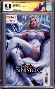 CGC 9.8 SINS OF SINSTER #1 SIGNATURE SERIES ARTGERM LAU 2023 EMMA FROST / X-MEN - Picture 1 of 2