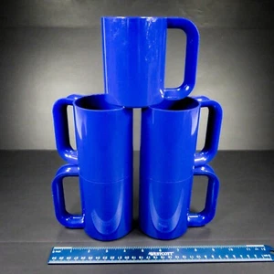 Heller MaxMug entworfen von Massimo Vignelli blau Kunststoff ~ 14 Unzen Becher (5 Stück) - Bild 1 von 12