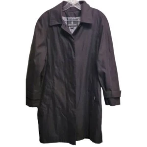 Trench cappotto London Fog nero 38" con cappuccio taglia media - Foto 1 di 11