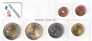 PHILIPPINES SET 1995 / 2010 - 6 coins ( 5, 10, 25 SENTIMO + 1, 5, 10 PISO ) UNC - Picture 1 of 5
