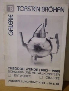 Theodor WENDE /Galerie TORSTEN BROHAN /bijoux/silver/schmuck/jewelry/argenterie - Imagen 1 de 3