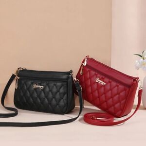 Large Capacity Shoulder Bag PU Leather Messenger Bag Crossbody Bag  Women