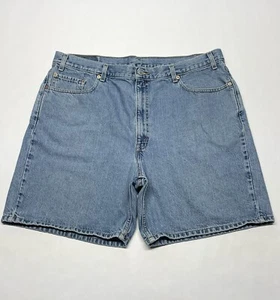 Vintage Levis 550 Denim Blue Jean Shorts Relaxed Fit Herren 42* Y2K 2002 Distressed - Bild 1 von 17