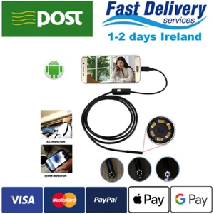 1m Android Phone Endoscope Waterproof USB/ micro USB Borescope LED Camera - Afbeelding 1 van 9