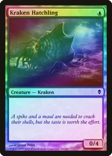 Kraken Hatchling FOIL Zendikar HEAVILY PLD Blue Common MAGIC MTG CARD ABUGames