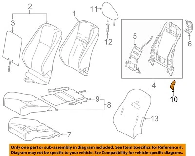 TOYOTA LEXUS OEM Passenger Seat Recline Cover Mirai 2016-20 CT GS-F GX IS Foto 1 de 2