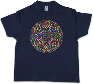 PSYCHEDELIC DISCO LIGHT Kids Boys T-Shirt Retro Oldies Music Nerd Techno Indie - Picture 1 of 1