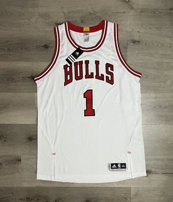 Adidas Chicago Bulls Jersey Authentic Derrick Rose Rev 30 White pro cut 3XL + 0 - Image 1 of 4