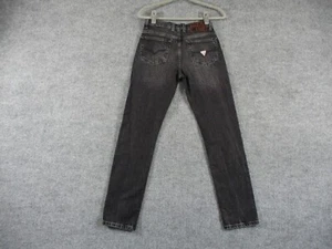 Guess Eco Jeans Boys 14 Black Mini Me Taper Relaxed Stretch Denim Faded 27x30 - Picture 1 of 22