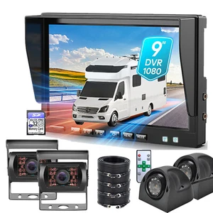 Wired 9" Monitor DVR 1080P Backup Camera For Truck Bus Reversing No Blind Spot - Picture 1 of 16