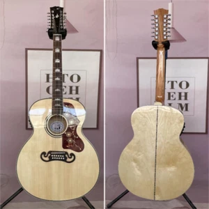 Jumbo Korpus 43" 12 Saiten Akustikgitarre E-Gitarre massive Fichtendecke J-200 301 - Bild 1 von 8