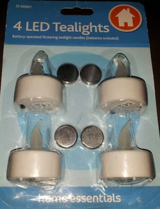 4 led tealights battery candles - Picture 1 of 1