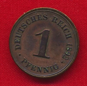 Germany - Empire 1892F PFENNIG (Copper) - Picture 1 of 2