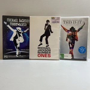 Michael Jackson DVDs 3 x DVD Set This Is It Number Ones and Monnwalker Reg 4 - Picture 1 of 7