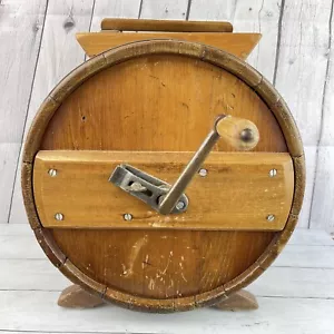 Antique Hand Crank Wood Barrel Cylinder Butter Churn Primitive Farm Tool - Picture 1 of 13
