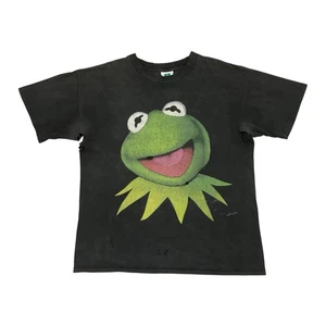 VINTAGE KERMIT THE FROG SHIRT LARGE L MENS MUPPETS BIG FACE TEE SINGLE STITCH - Picture 1 of 9