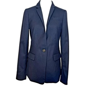 J. Crew NEU Regent Blazer dunkelblau 4T Tall Wolle Flanell Einknopf Karriere - Bild 1 von 13