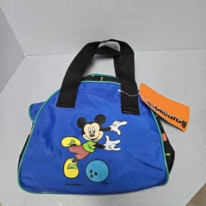 Vintage Brunswick Mickey Mouse Blue/Black Bowling Ball Bag New NWT Youth - Picture 1 of 6