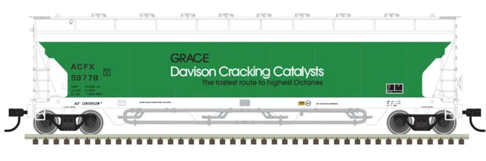 Atlas N Scale Grace Davison ACFX #59778 Pressureaide Covered Hopper 50-006-077 - Image 1 of 1