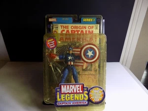 Figura de acción Capitán América Serie 1 Marvel Legends ToyBiz Nuevo Precintado - Imagen 1 de 3