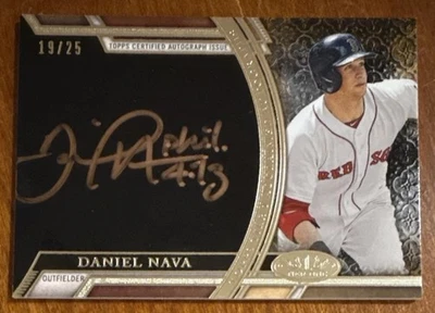 Daniel NAVA🔥2015 Topps Tier One Acclaimed Bronze Ink AUTO #AA-DN 19/25 Red Sox - Image 1 of 2