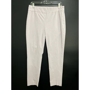 Chico's So Slimming Women’s Ankle Pants Large 12 White Ankle Elastic Waist - Picture 1 of 10