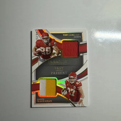2023 Panini Inmaculada Pasado y Presente Materiales Tony Gonzalez / T. Kelce /99 Foto 1 de 2