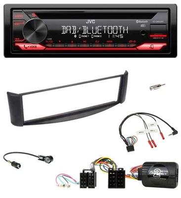 JVC CD DAB USB Bluetooth Lenkrad Autoradio für Smart ForTwo 04-07 schwarz - Bild 1 von 4