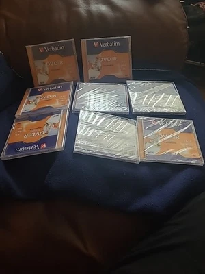 8x Genuine Verbatim DVD-R Blank Media 16x 4.7GB 120m discs NEW AND SEALED - Image 1 of 4