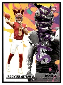2024 Rookies Stars Rookie Exclusive RE-JDS Jayden Daniels Rookie RC Commanders - Picture 1 of 2
