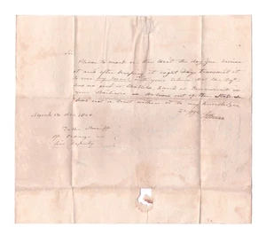 Aaron Burr SIGNIERTES AUTOGRAMM Original Brief 1820 Vizepräsident Hamilton Duell - Bild 1 von 3