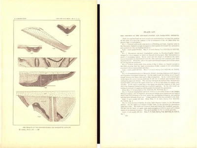 Michigan Ore Deposit Map-1901 USGS Geological Penokee‑Gogebic-Menominee District - Image 1 of 3