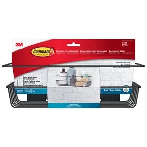 Command Metallic Duschcaddy [abnehmbar]: 12,76 Zoll x 4 zoll (schwarz matt) - Bild 1 von 8