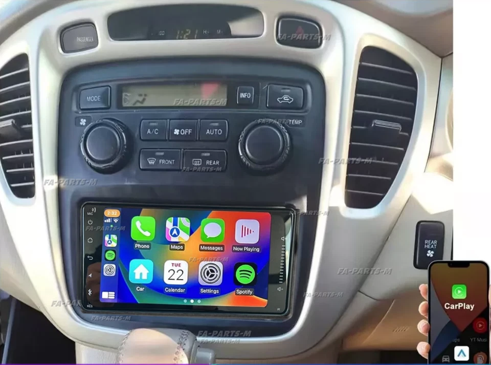 CarPlay Android 13 For 2000-2007 Toyota Highlander Car Radio Stereo GPS WIFI Foto 1 de 4