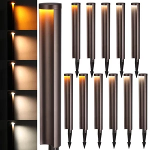 12 Pack 5CCT LED Landscape Pathway Lights, 12-24V Low Voltage - Picture 1 of 8