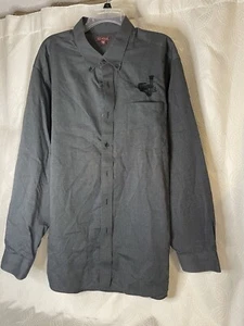 Red House Shirt Mens XXL 2XL Gray Black Button Down L3 Airline Academy Logo - Picture 1 of 7