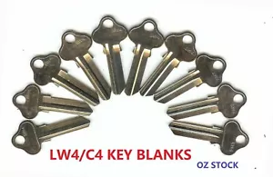 LW4 × 10 Key Blanks Silver Coated Brass C4 Key Blank - Picture 1 of 1