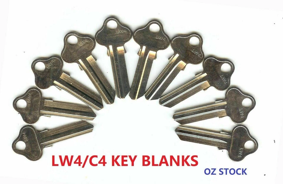 LW4 × 10 Key Blanks Silver Coated Brass C4 Key Blank - image 1 of 1