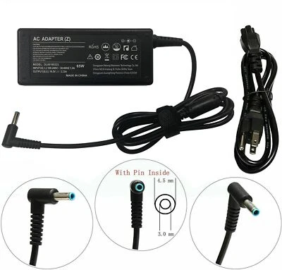 Cargador adaptador de CA de 65 W 19,5 V 3,33 A 710412-001 para HP Pavilion 4,5 * 3,0 mm punta azul Foto 1 de 4