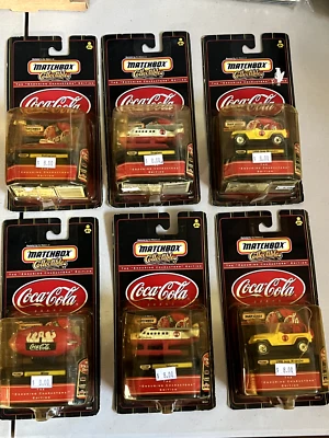 6 Total Matchbox Collectibles 1999 Coca-Cola Hydroplane Seaplane Jeep Blimp e4 - Image 1 of 4