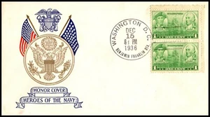 EDSROOM-314 1936/37 NAVY 1 CENT First Day 12/15/36 - Picture 1 of 2
